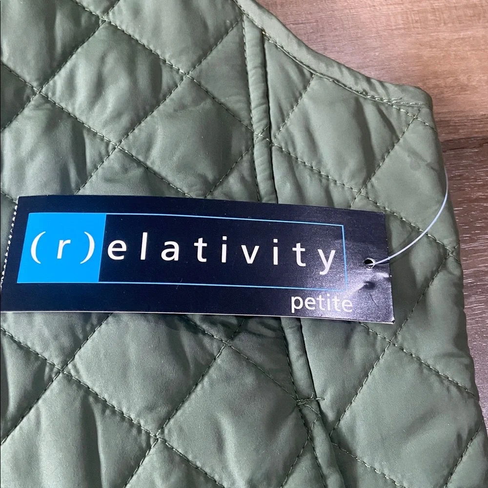 Relativity Olive Quilted Vest